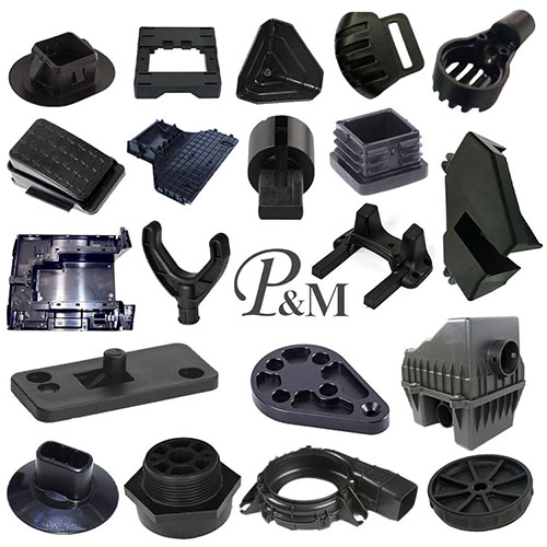 Zwart PVC-spuitgieten