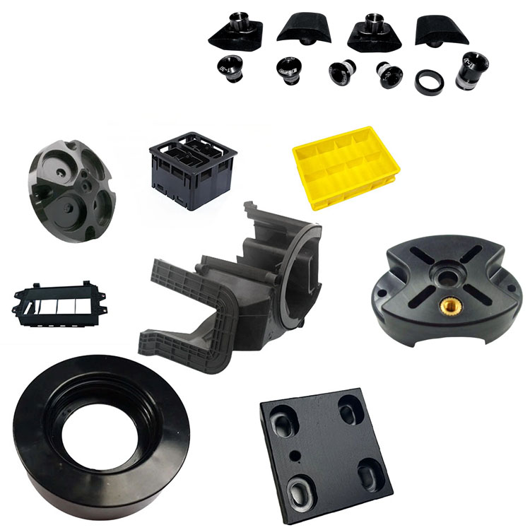 Zakgesp met zijsluiting, kunststof onderdelen en accessoires